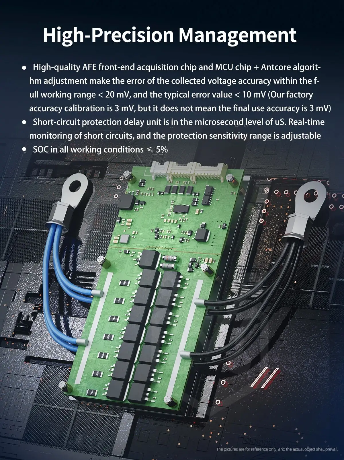 Фото ANT BMS 7S-16S 170A Сильноточный литиевый BMS с балансом для 24-60 В электронного велосипеда, гольф-кара, системы хранения солнечной энергии с BT UART №3