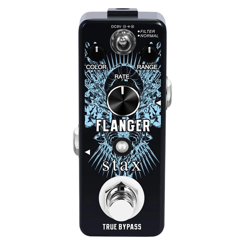 

Stax Guitar Flanger Pedal Vintage Analog Flanger Effect Pedals For Electric Guitar Filter & Normal Modes Mini Size True Bypass