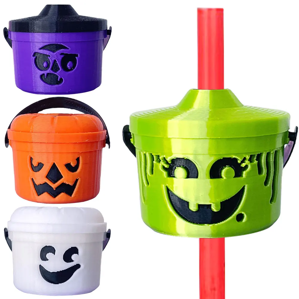 Соломенные ведра для Хэллоуина, креативные милые соломенные ведра ...