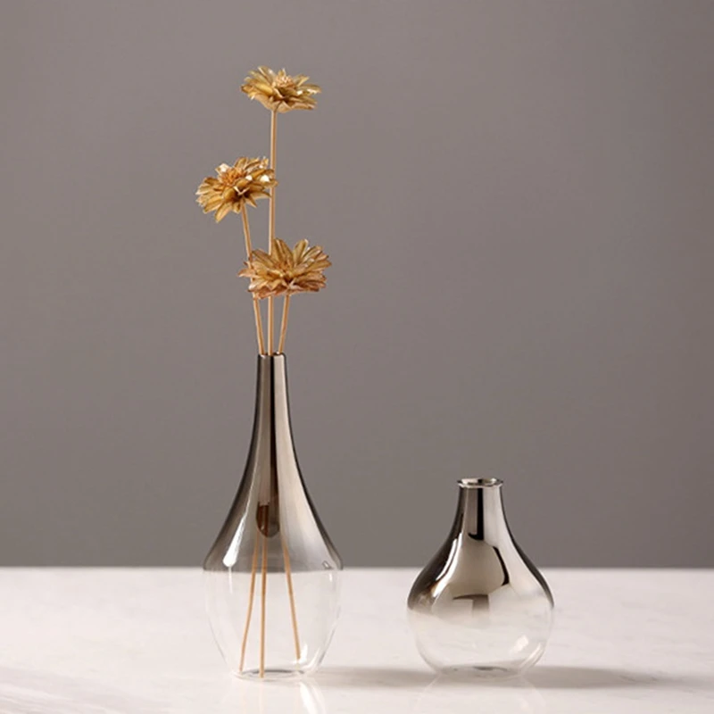 

A50I Nordic Flower Glass Vase Gradient Glass Vase Nordic Flower Vase Decorative Home Decoration Plants Pots Plant Holder