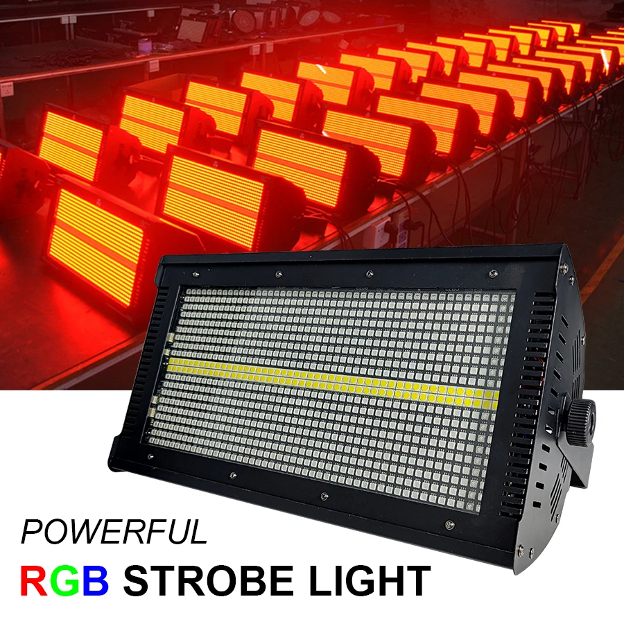 

LED 1000W RGB 3 in 1 Strobe Light Voice Control/DMX Stage Disco DJ Club Concert Festival Festive Flashing Light Effect Light