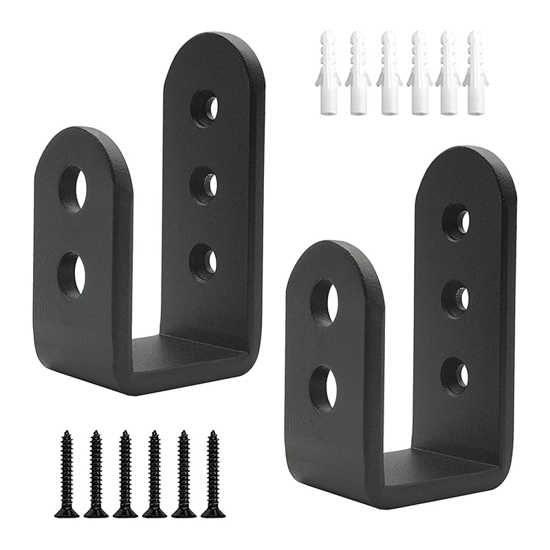 

2 Pack Door Barricade U Brackets Open Bar Security Door Brackets For Home,Garage Door Reinforcement Fits 2X4 Boards