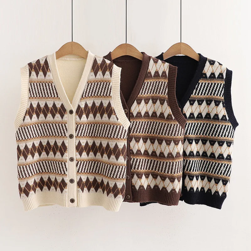 

Женский Осенний трикотажный свитер с V-образным вырезом