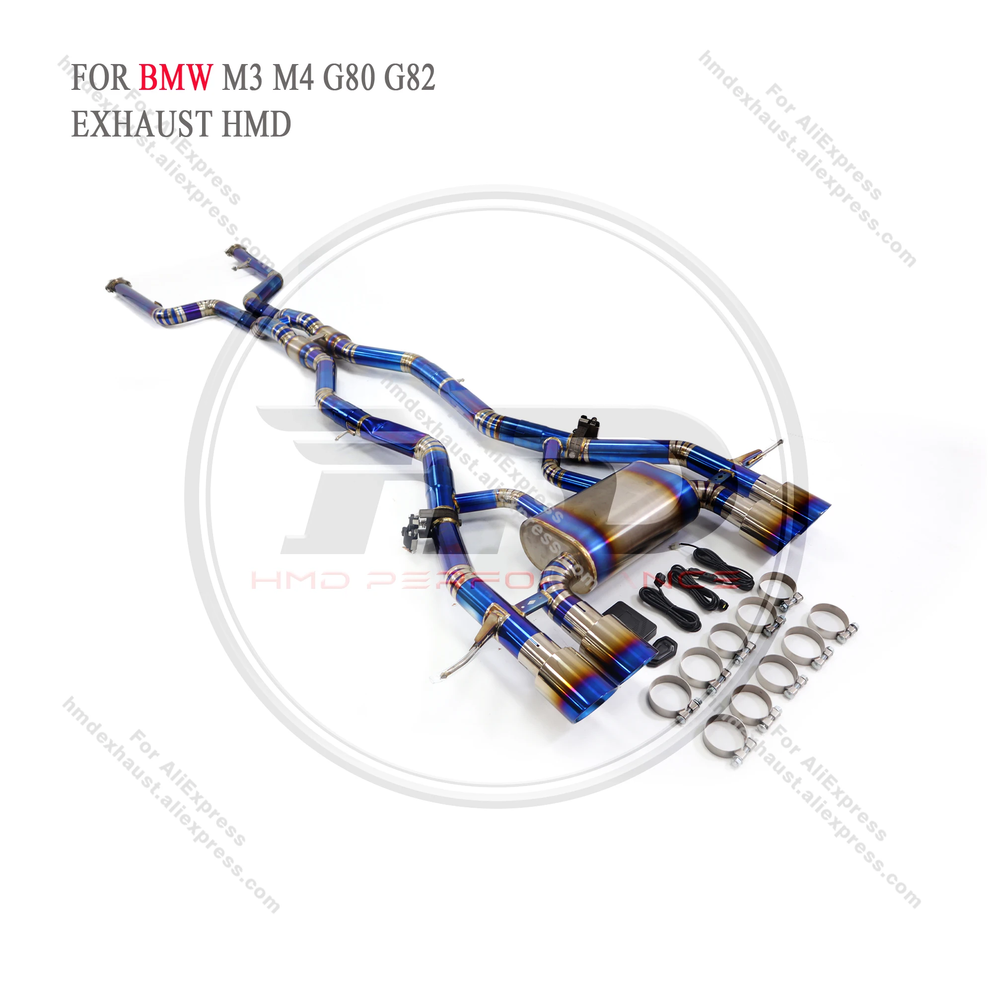 HMD для BMW M3 M4 титановый сплав 2021 + G80 G82 3 0 T S58 Выхлопной Клапан Catback беспроводной