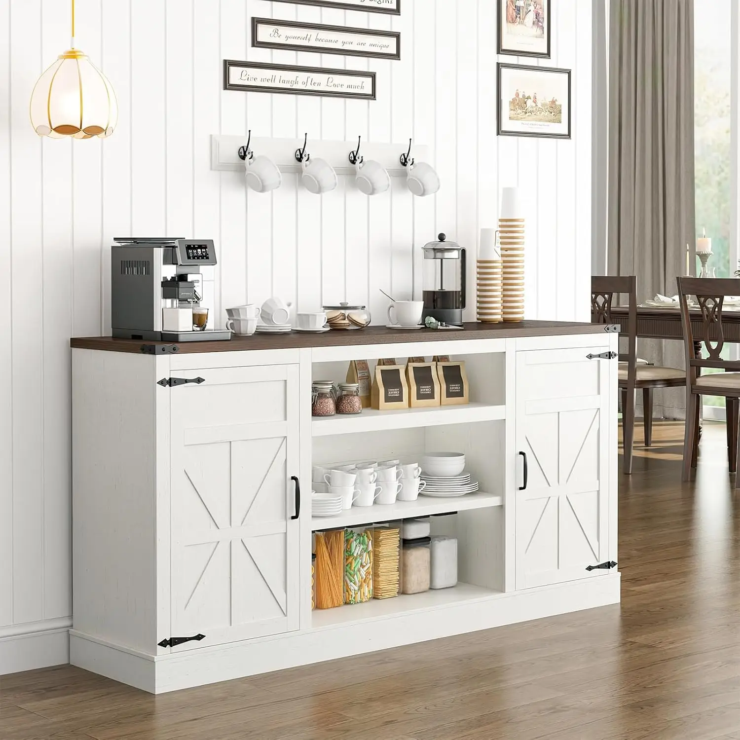 Подставка для телевизора в фермерском доме 66 дюймов с розетками 75 65-дюймовых