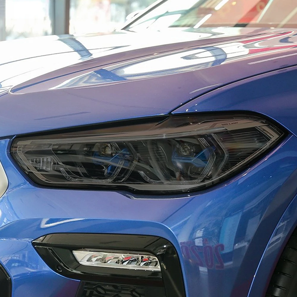 

2 шт., Прозрачная Черная защитная пленка для автомобильных фар BMW X6 G06 2020