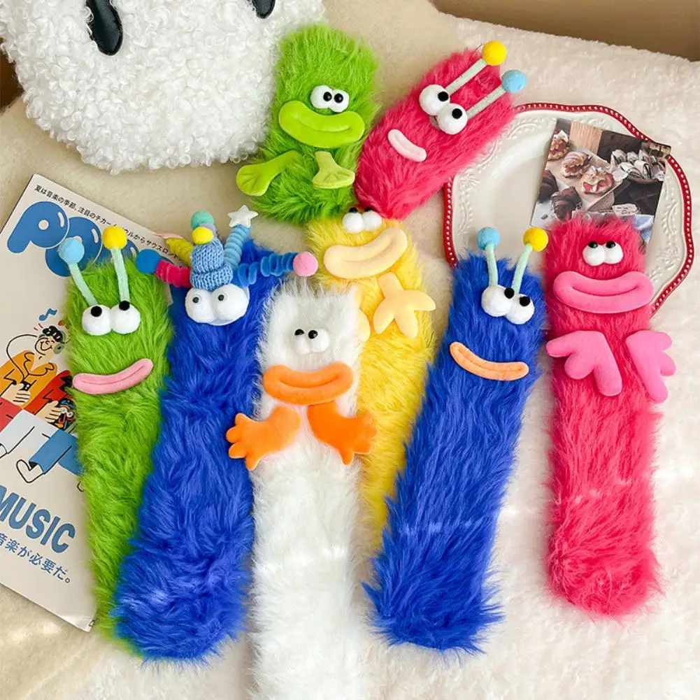 

1 пара милых мультяшных пушистых носков для женщин и мужчин, милые флисовые пушистые теплые забавные носки с узором, домашние напольные Пушистые Носки для сна