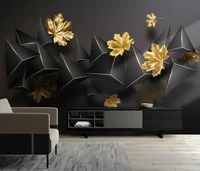custom photo wallpaper for living room decoration tv sofa background wall paper home decor 3d black triangle wall murals