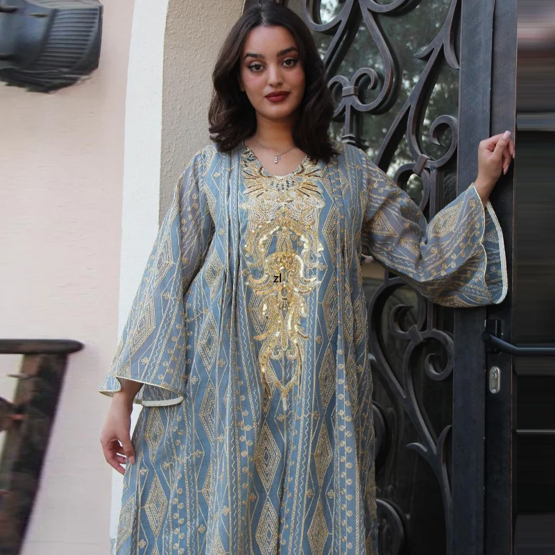 African Dresses For Women Muslim Fashion Abaya Dashiki Long Maxi Dress Spirng Ladies Traditional Africa Clothing Fairy Dreess