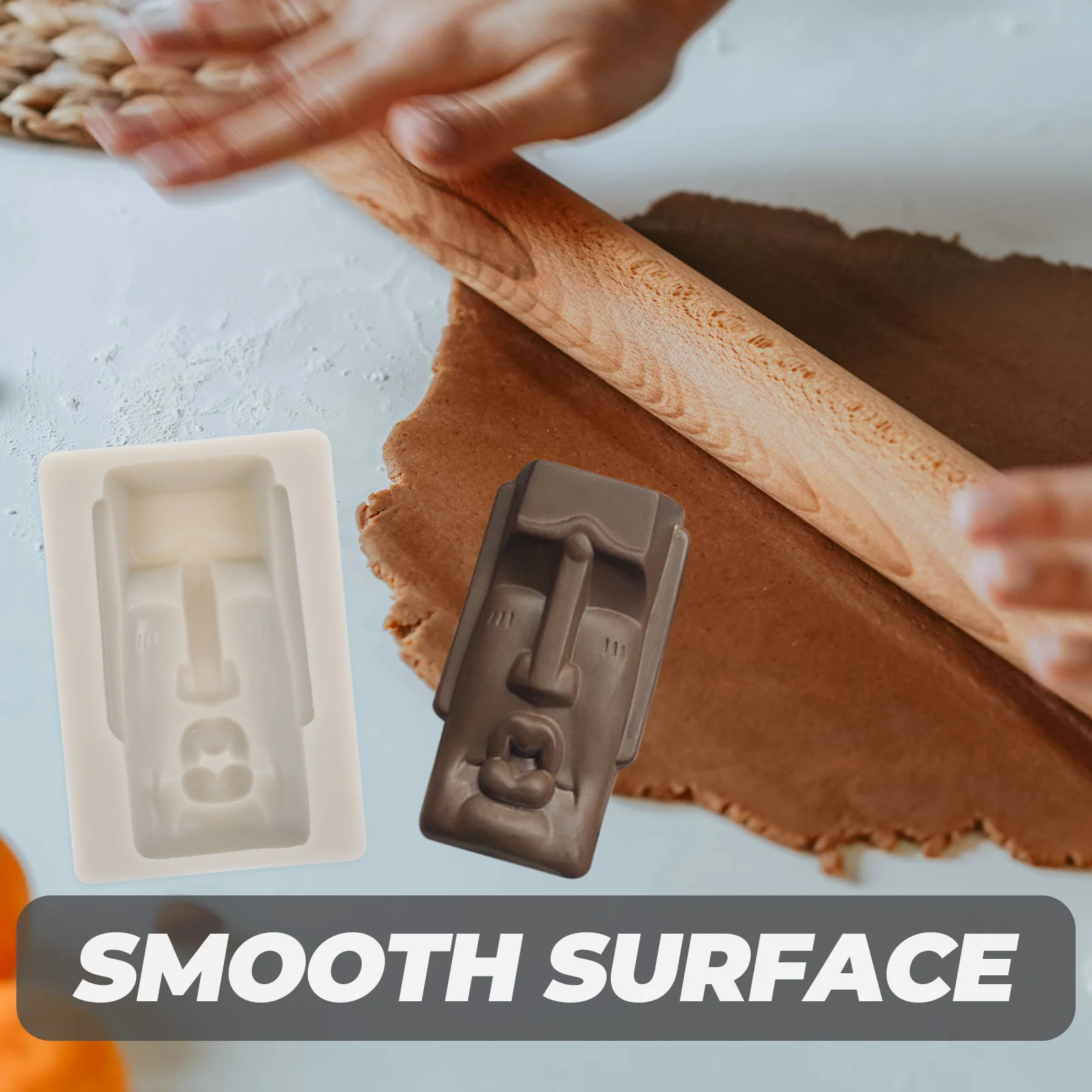 Еда Декор Моаи Камень Статуя Форма Торт Шайба Силиконовые Формы для Шоколада