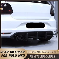 car rear bumper diffuser spoiler maxton style splitter for volkswagen vw polo mk5 gti two four door facelift 2010 2018