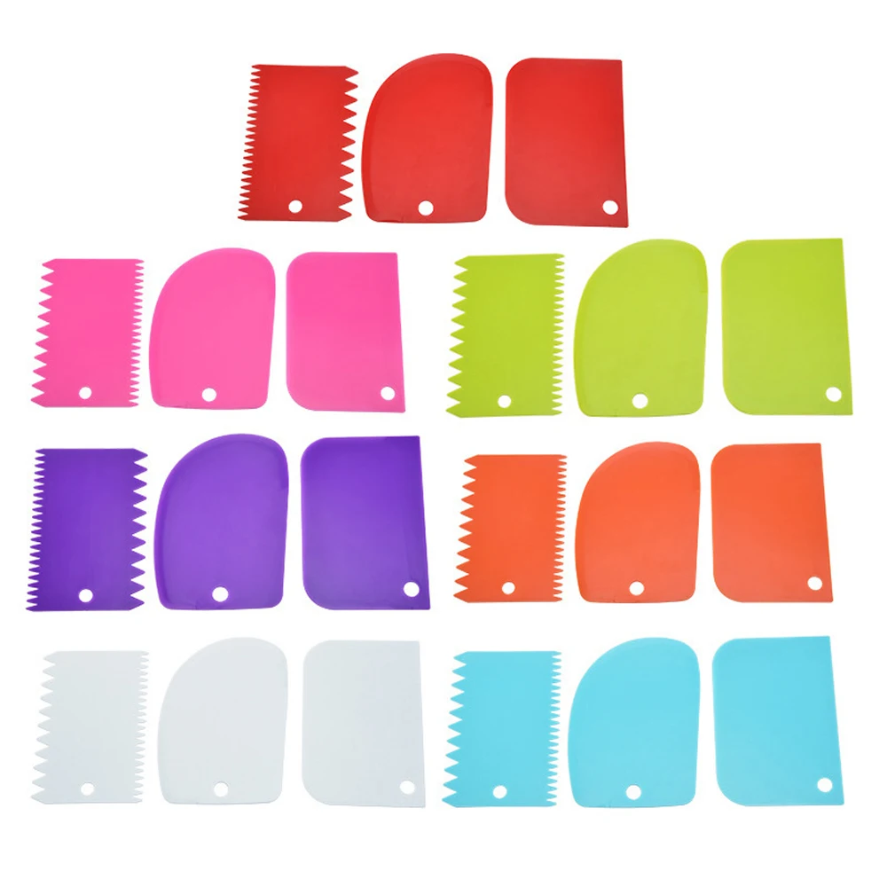 

Cream Spatula Set Cake Scraper Smoother Irregular Teeth Edge DIY Cake Slicer Pastry Cutter Tool Kitchen Accessories