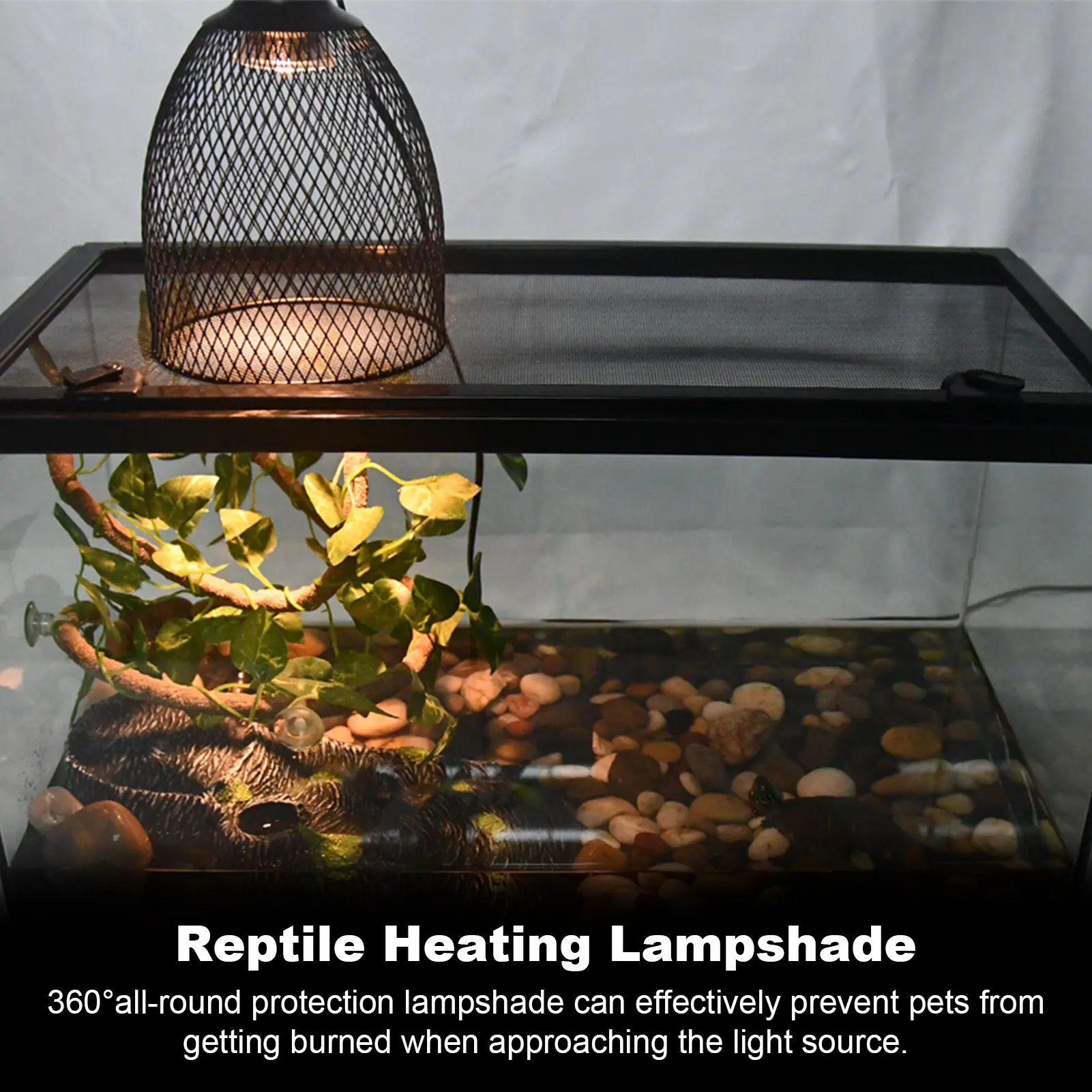 

Reptile Heat Lamp Stand Reptile Aquarium Heat Lamp Turtle Lights With Hook Adjustable Warming Lampshade For Reptiles Turtle