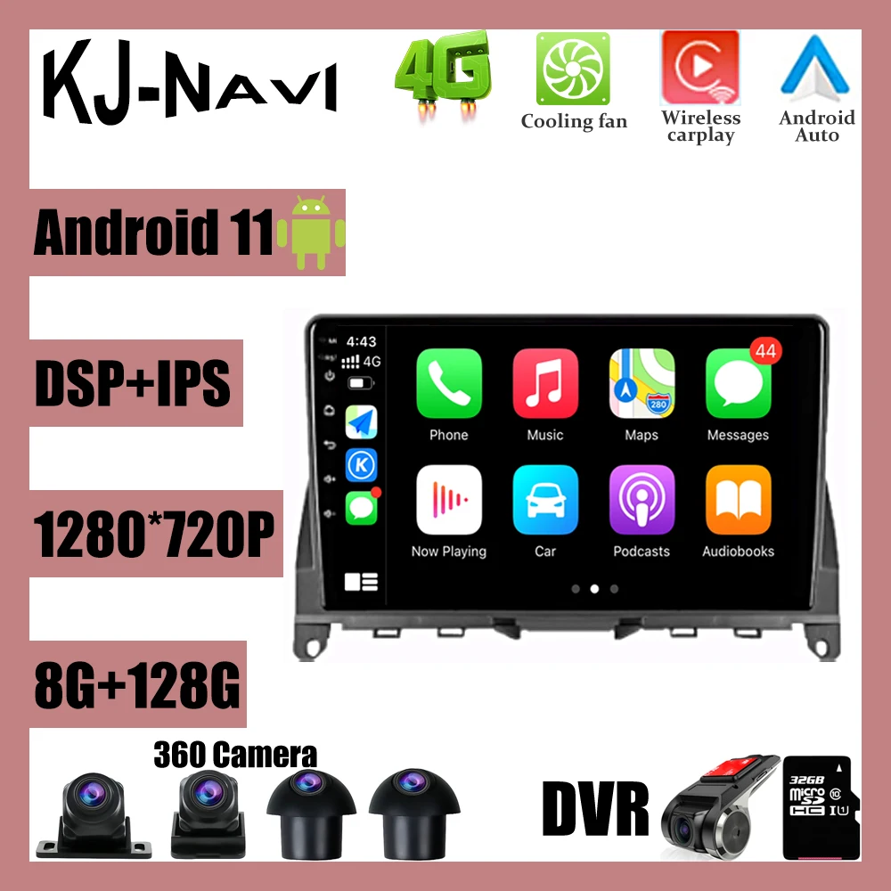 

Android Auto For Mercedes Benz C Class 3 W204 S204 2006 - 2011 Car Radio Multimedia Player GPS Navigater Stereo Carplay 1 Din