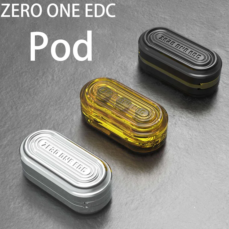 Enlarge ZERO ONE EDC O1 Mini Pod Push Slider Anti-disintegration Design Metal Magnetic Decompression Toys Fingertip Gyro