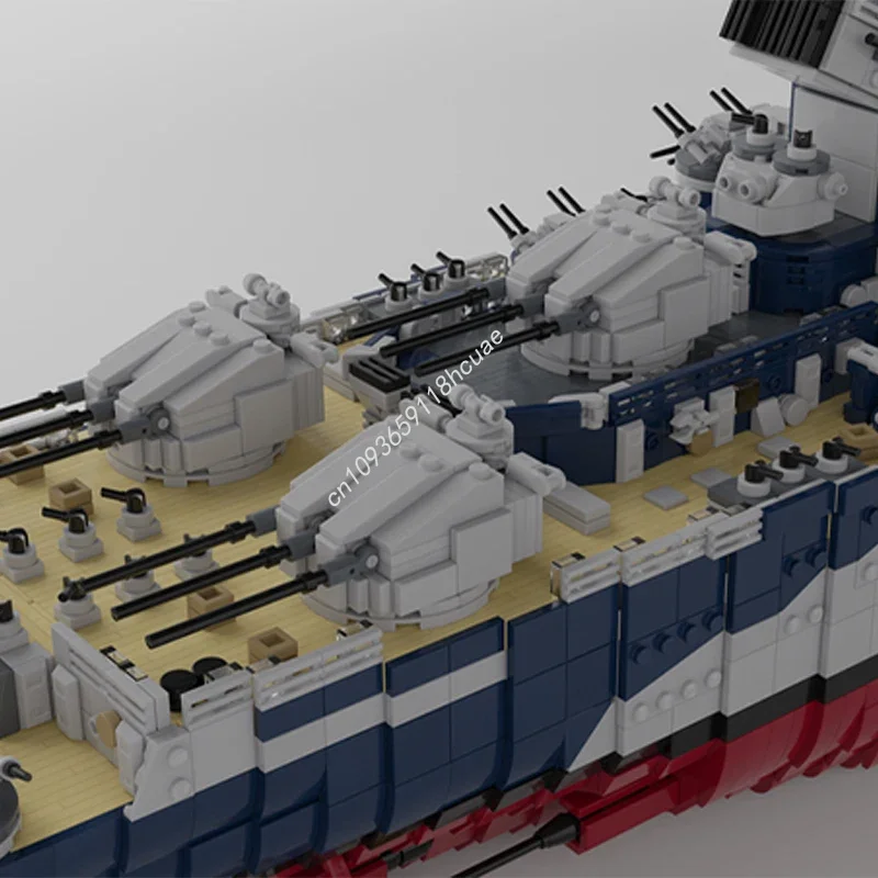 Фото 10800 деталей MOC: Французский линкор Ришелье — конструктор, креативный рождественский подарок, развивающий STEM/STEAM-навыки, для развития практических способностей №2