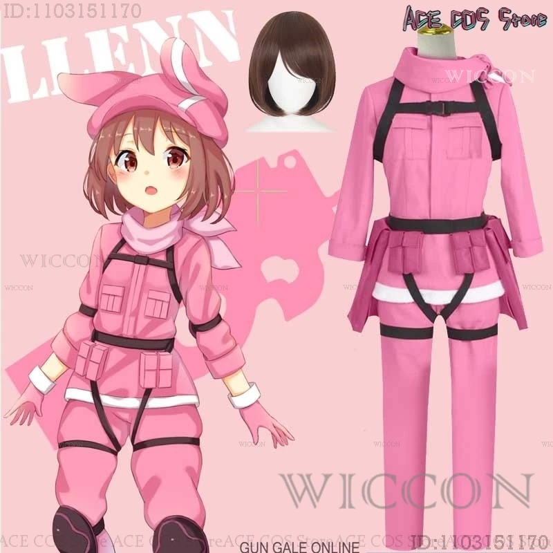 Kohiruimaki Karen Косплей Лоли Девушки Розовый Дьявол Наряд Костюмы LLENN Ren Хэллоуин Аниме