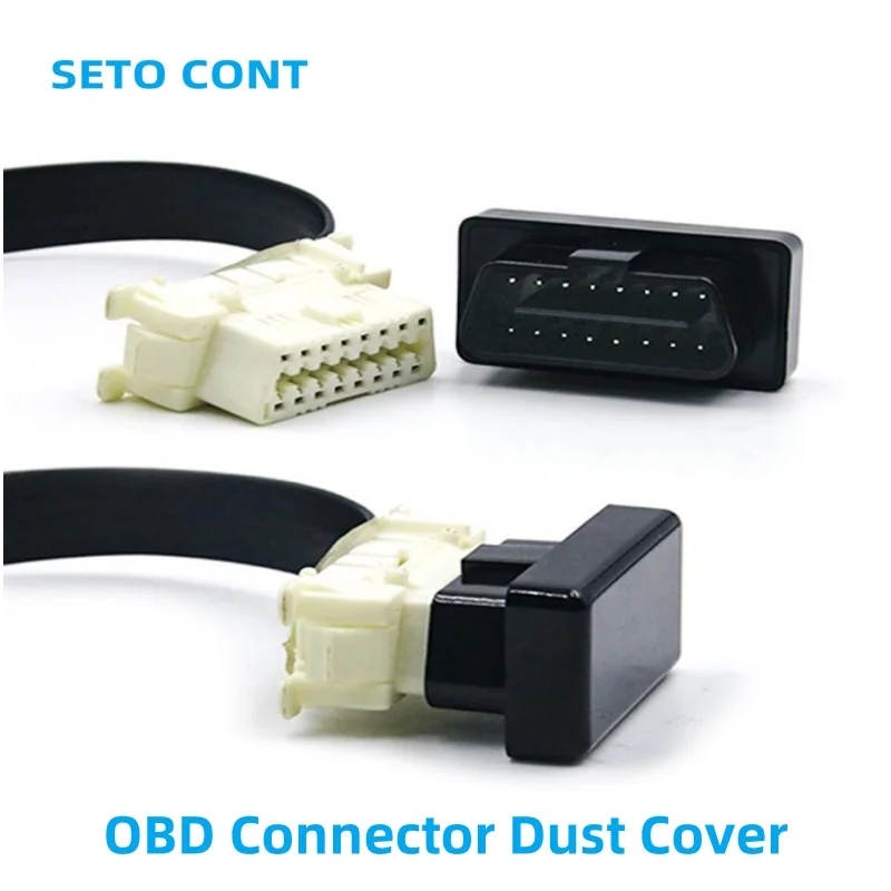 Фото J1962 OBD-разъем, 16-контактный, 12 В, с корпусом OBD2, пылезащитный чехол 10 мм OBD2 для защиты автомобильной цепи ELM327 №2
