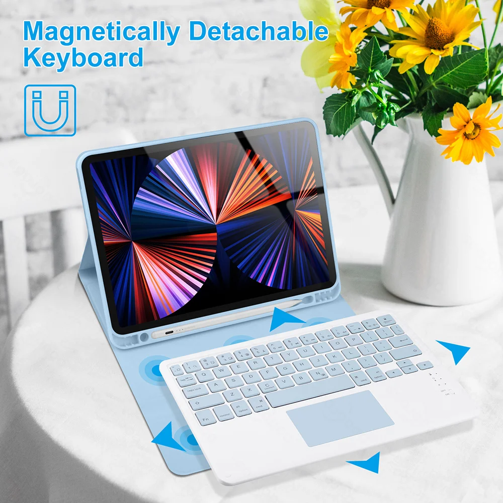 

Keyboard Case for iPad Pro 11 2021 2020 iPad Air 4 Case Mini 6 10.2 for iPad 7th 8th 9th Generation Case for iPad Air 2 10.5