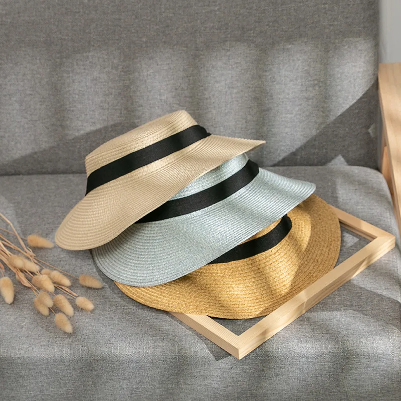 

Ms Summer Short Top Outdoor Sun Straw flat-topped Sun Hat Little Fresh Out Taking Photos Sunbonnet Female Fashion Elegant Art Wi