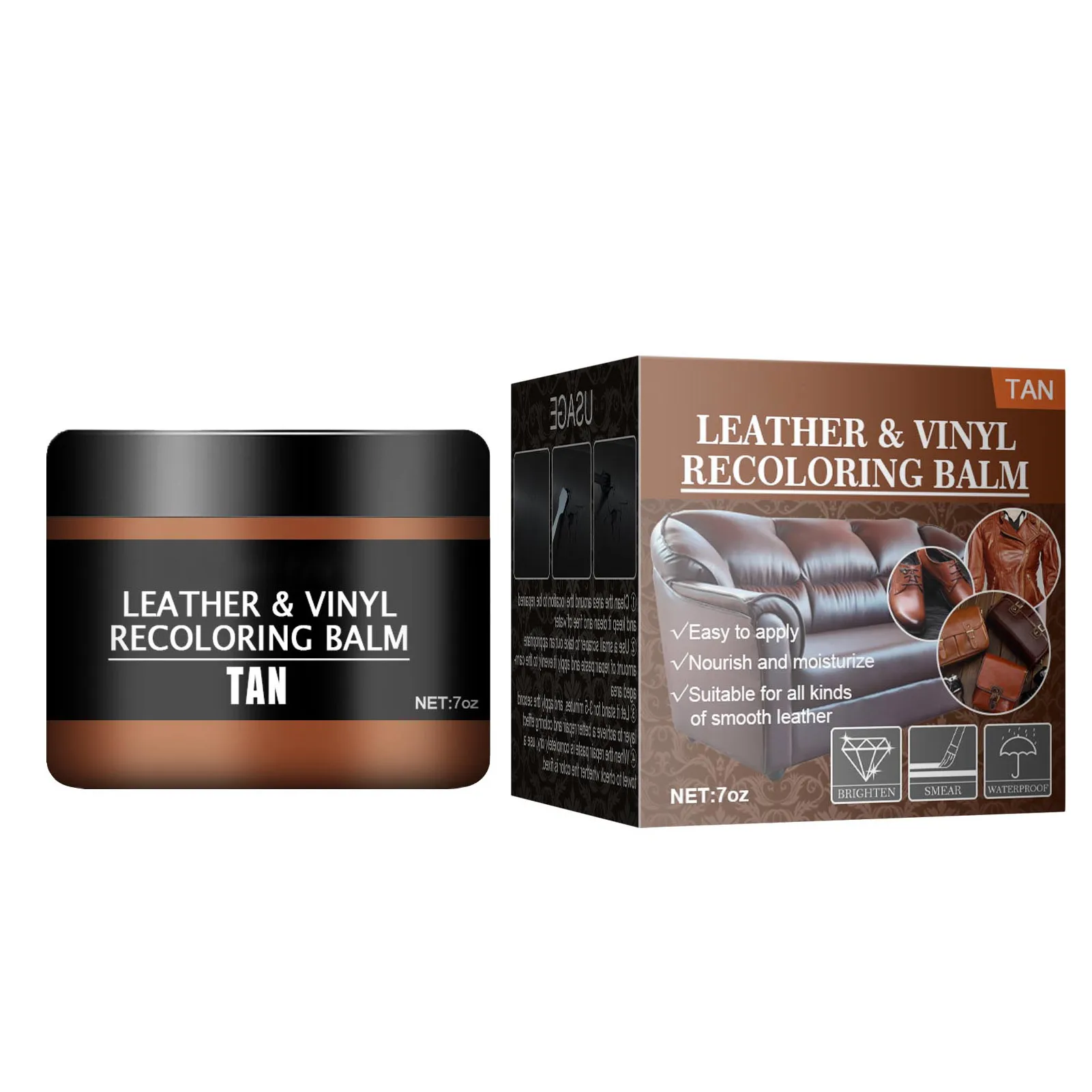 

Black Leather Recoloring Balm Leather Repair Kits For Couches Cream Leather Repair Vinyl Repair Kit For Couches Car Seat Boots
