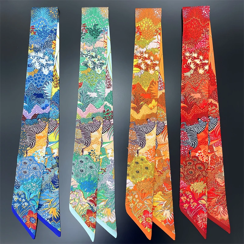 

New Popular Scarf Women Luxury Brand Headband Bag Accessories Long Small Scarf Design Shirt Necktie Belt Women's Headscarf