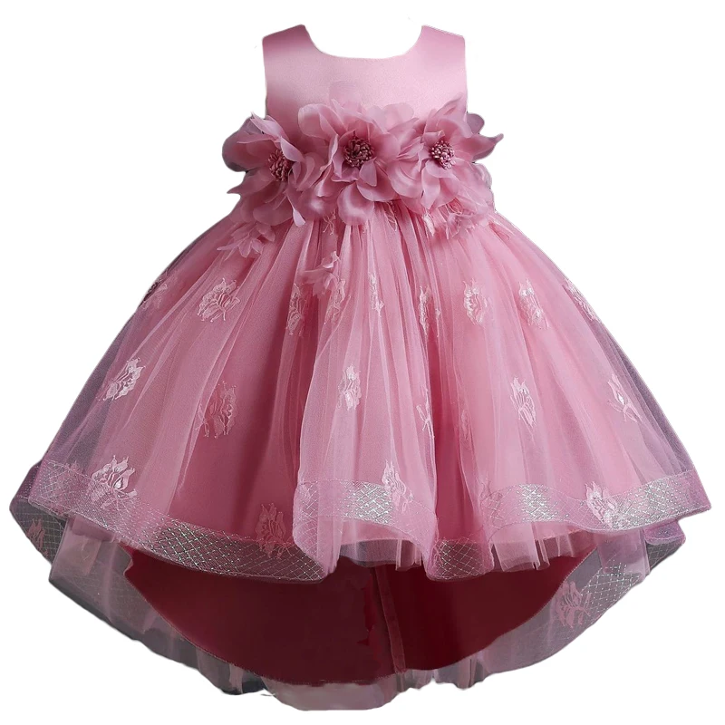 

Teenager Girl Elegant Ball Gown Dresses Children Vestidos Spring Girls Princess Wedding Party Trailing Dress for 3-10Years