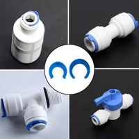 100pcs 14 od tube pe pipe fitting blue black clip c ring hose quick connector aquarium ro water filter reverse osmosis system