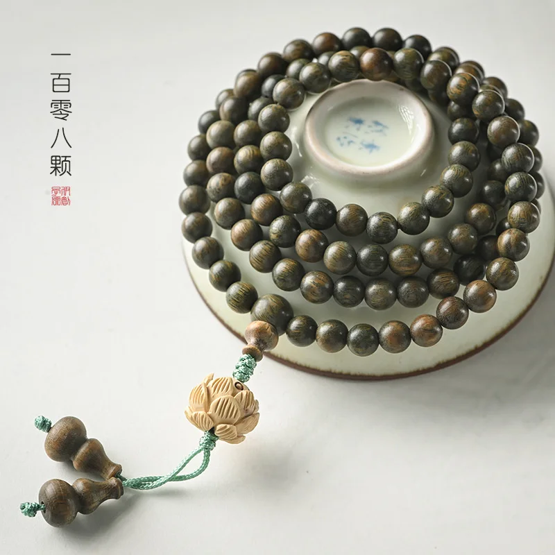 Бесплатная доставка браслет из сандалового дерева 108 буддистские бусины бокса