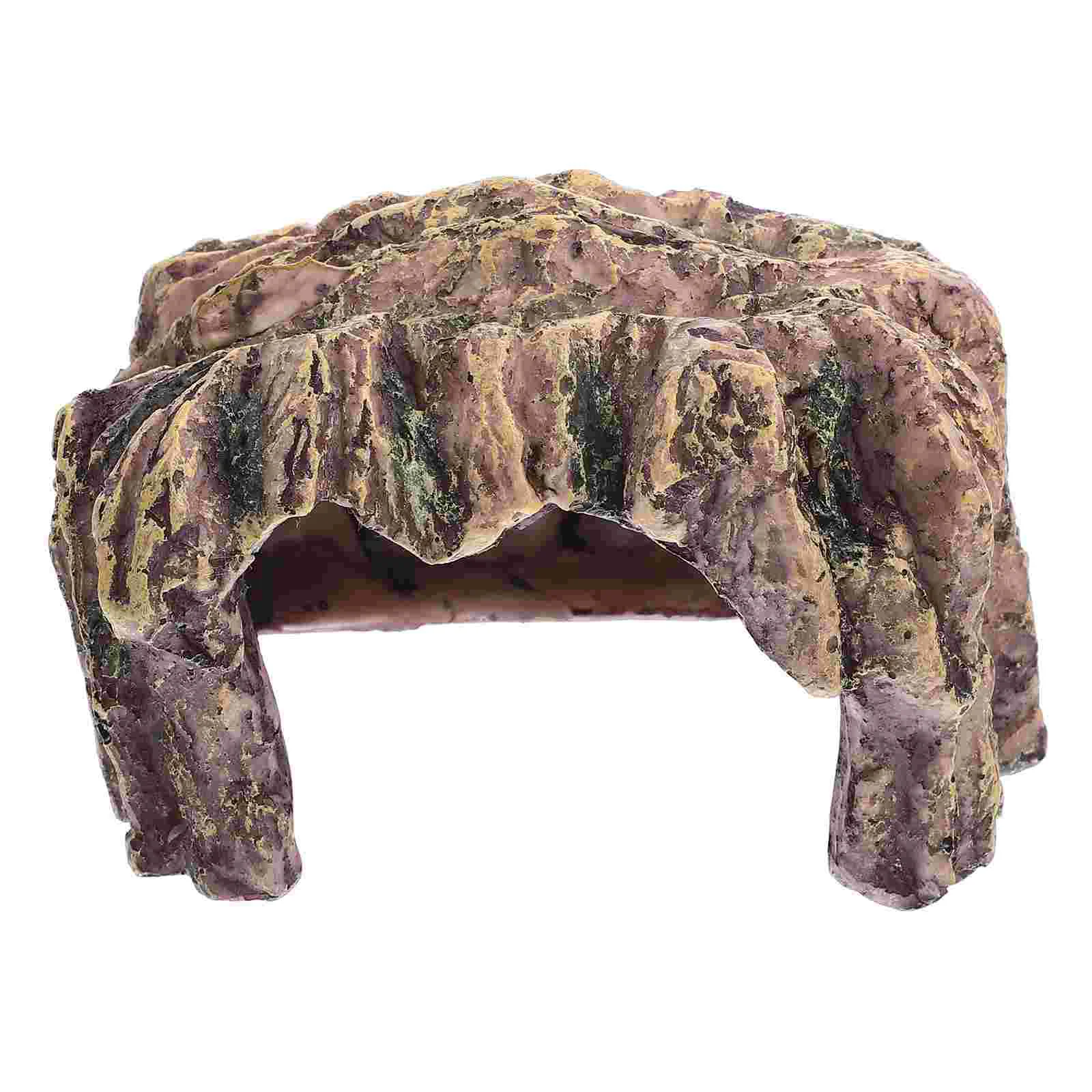 

Turtle Reptile Cave Tank Platform Shelter Hideout Resin Basking Tortoise Hiding Fish Climbing Habitat Decor Ladder Crab
