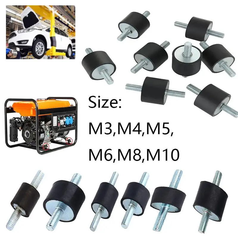 4/8 шт. M3 M4 M5 M6 M8 M10 резиновый амортизатор с наружной и внутренней резьбой Crash Pad VD-Type демпфер антивибрационное изоляционное крепление