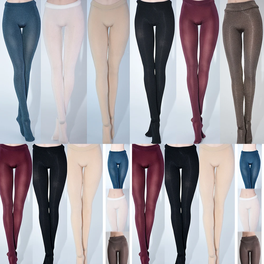 1/6 женские узкие колготки-солдат леггинсы из ледяного шелка однотонные тонкие