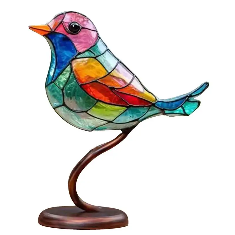 

Metal Bird Table Ornament Home Decor Birds Figurine Colorful Modern Style Tabletop Bird Decoration For Offices Cabinets Bedroom