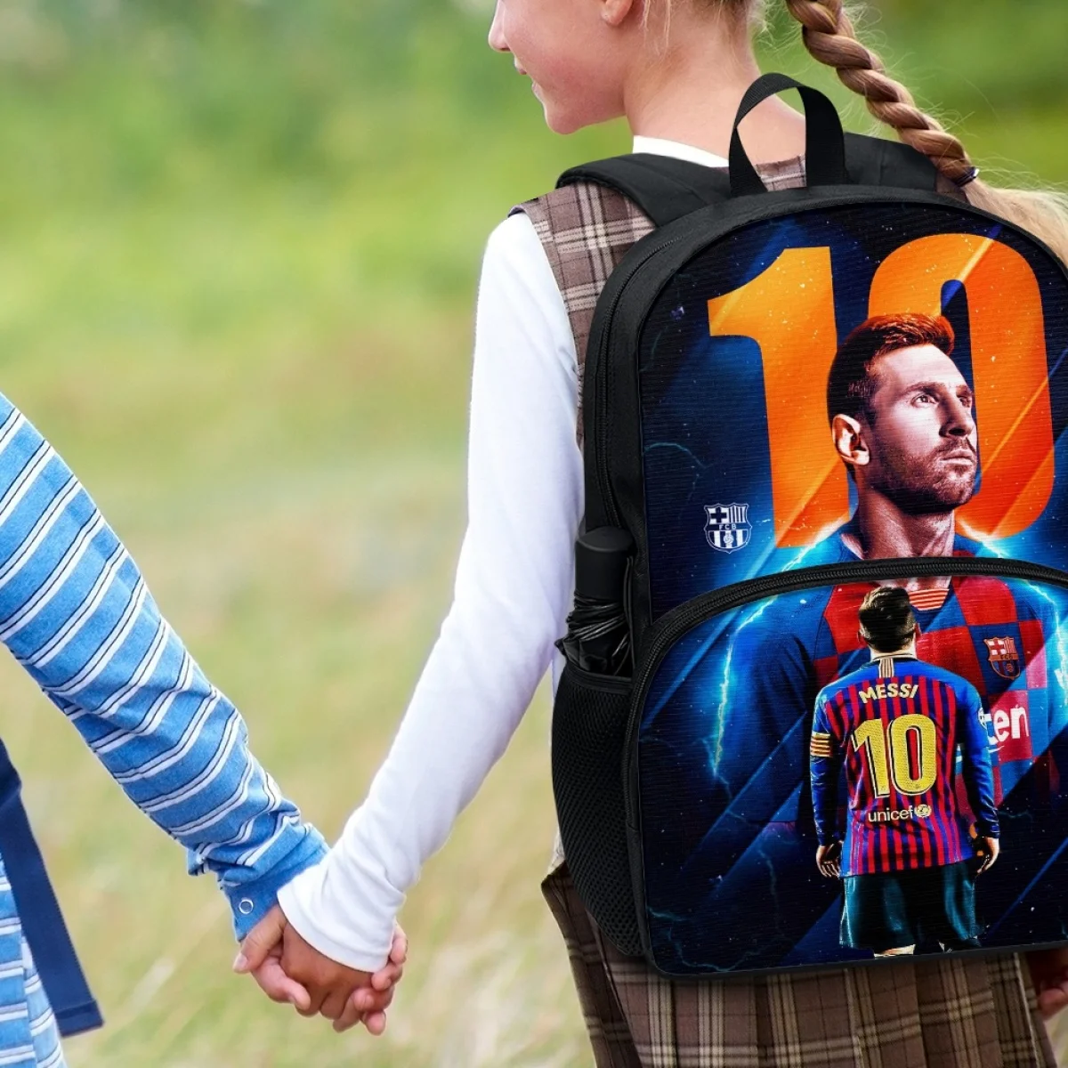 FORUDESIGNS Football Player Print Number 10 Schoolbag Book Bags for Fan Adults Boys Girls Backpacks Children Custom Design Gifts