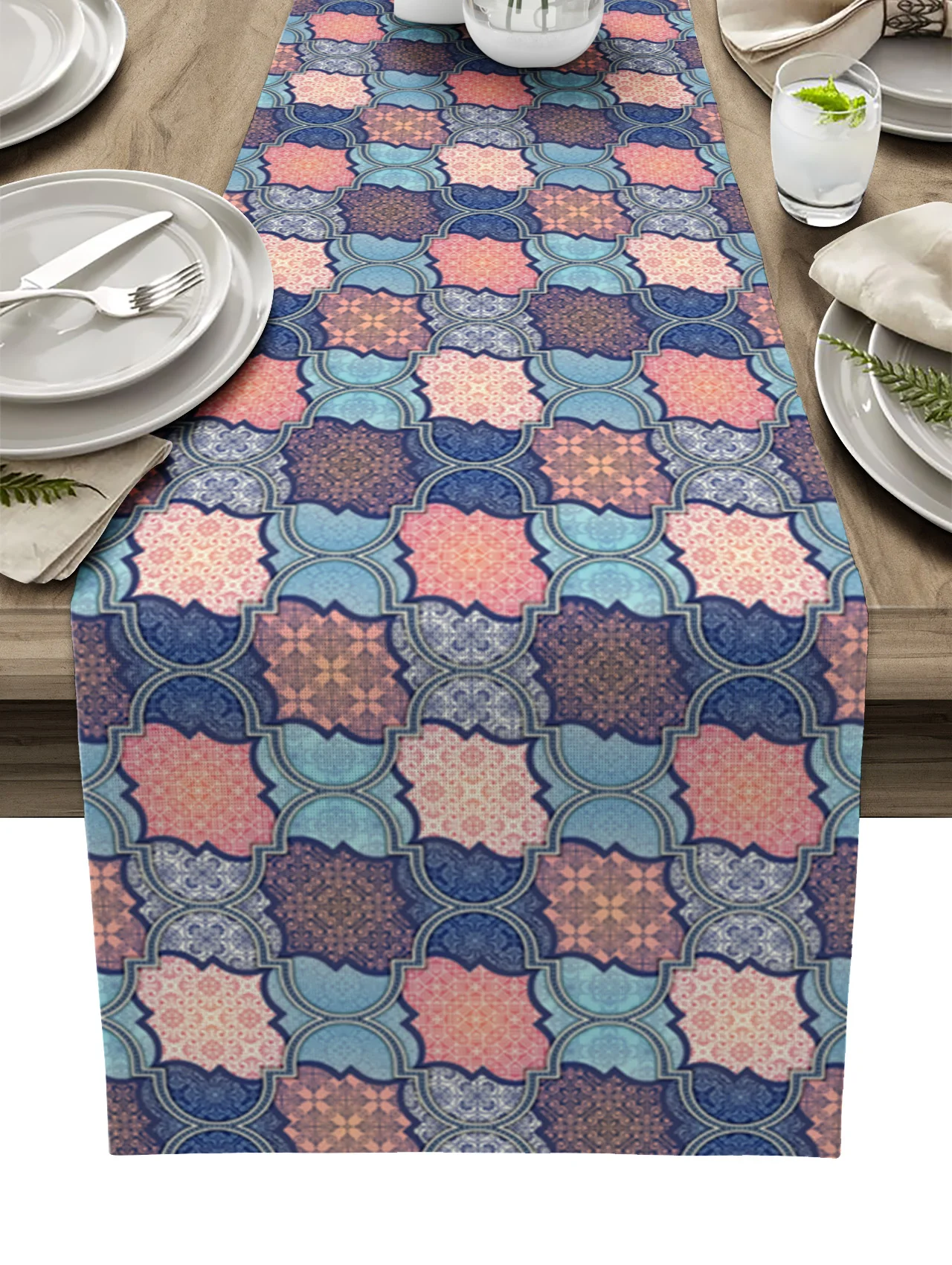 

Декор журнального столика с марокканским ретро-узором, домашний декор, деревенский декор, декор для кухонного обеденного стола