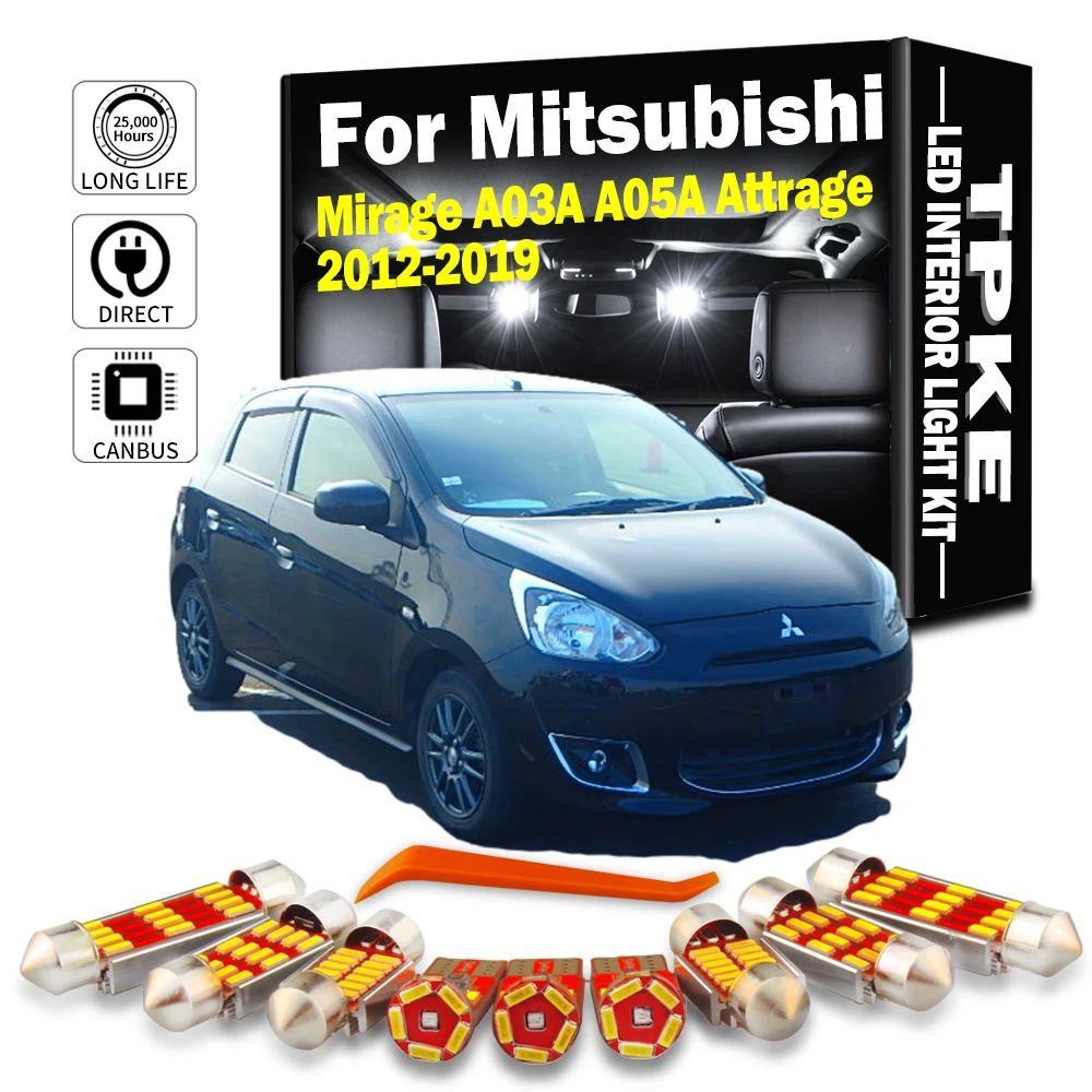 

TPKE 7 шт. комплект светодиодных ламп для внутреннего освещения для Mitsubishi Mirage A03A A05A Attrage 2012 2013 2014 2015 2016 2017 2018 светодиодные лампы