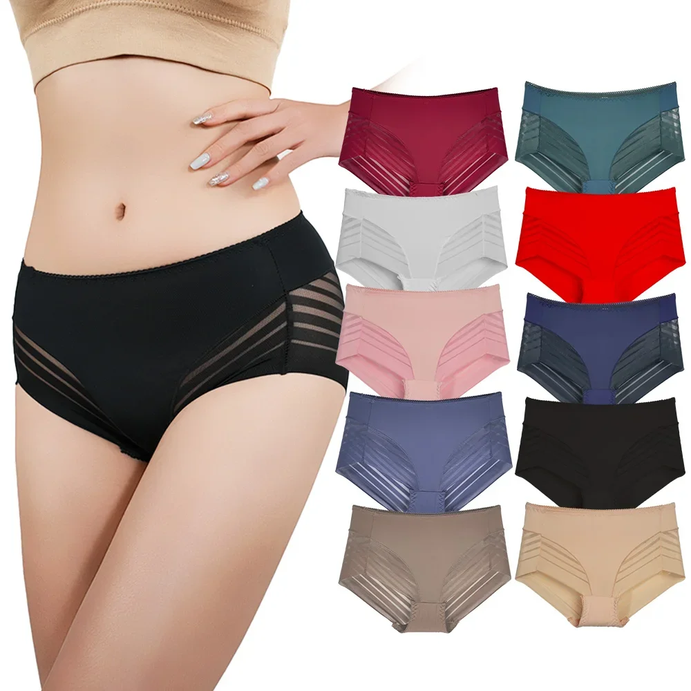 Женские дерзкие кружевные трусики с высокой талией сексуальное черное