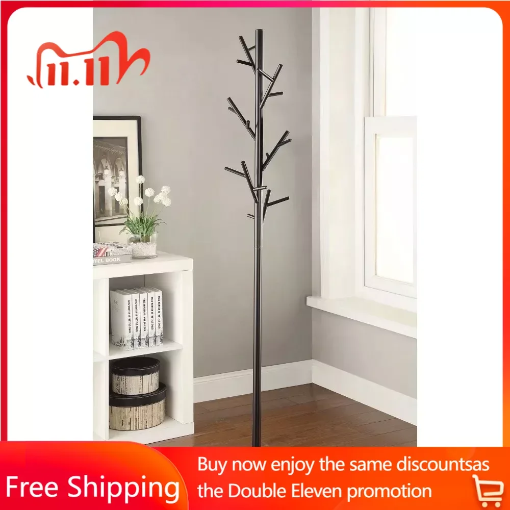 

Вешалка с 18 крючками, полка для пальто, бесплатная доставка, черные стойки, мебель для гостиной и дома