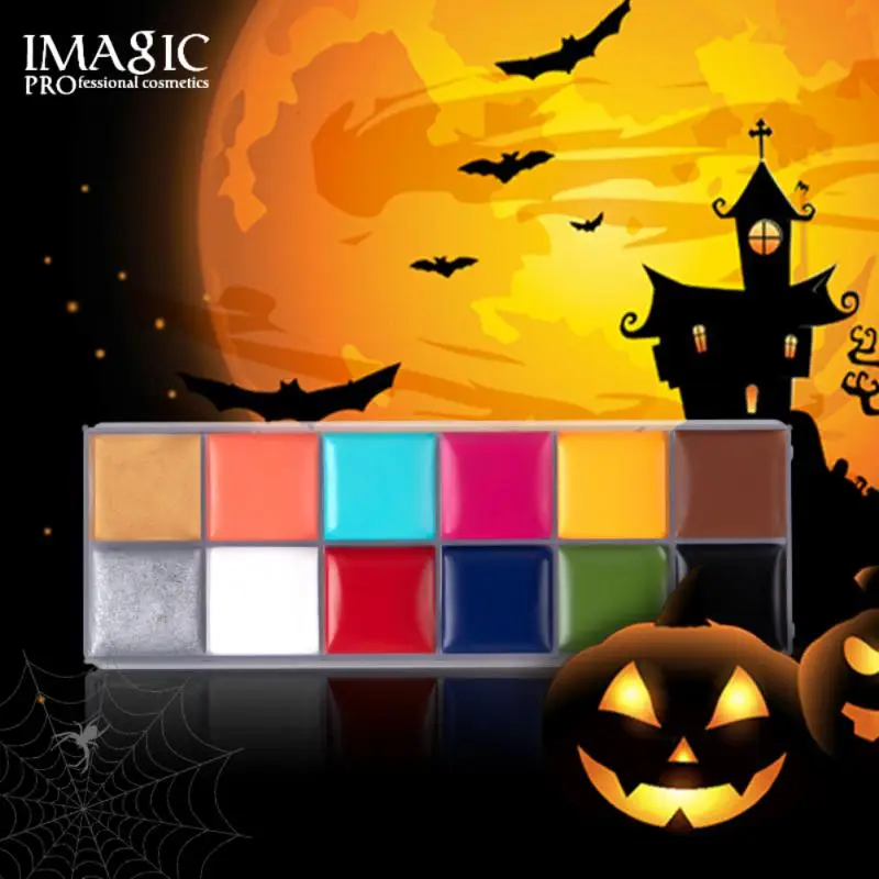 

Оптовая продажа, краска для тела, 12 цветов, искусство, живопись для фотографий, Хэллоуин, фантазия, карнивалблеск, цветная краска для тела, оптом