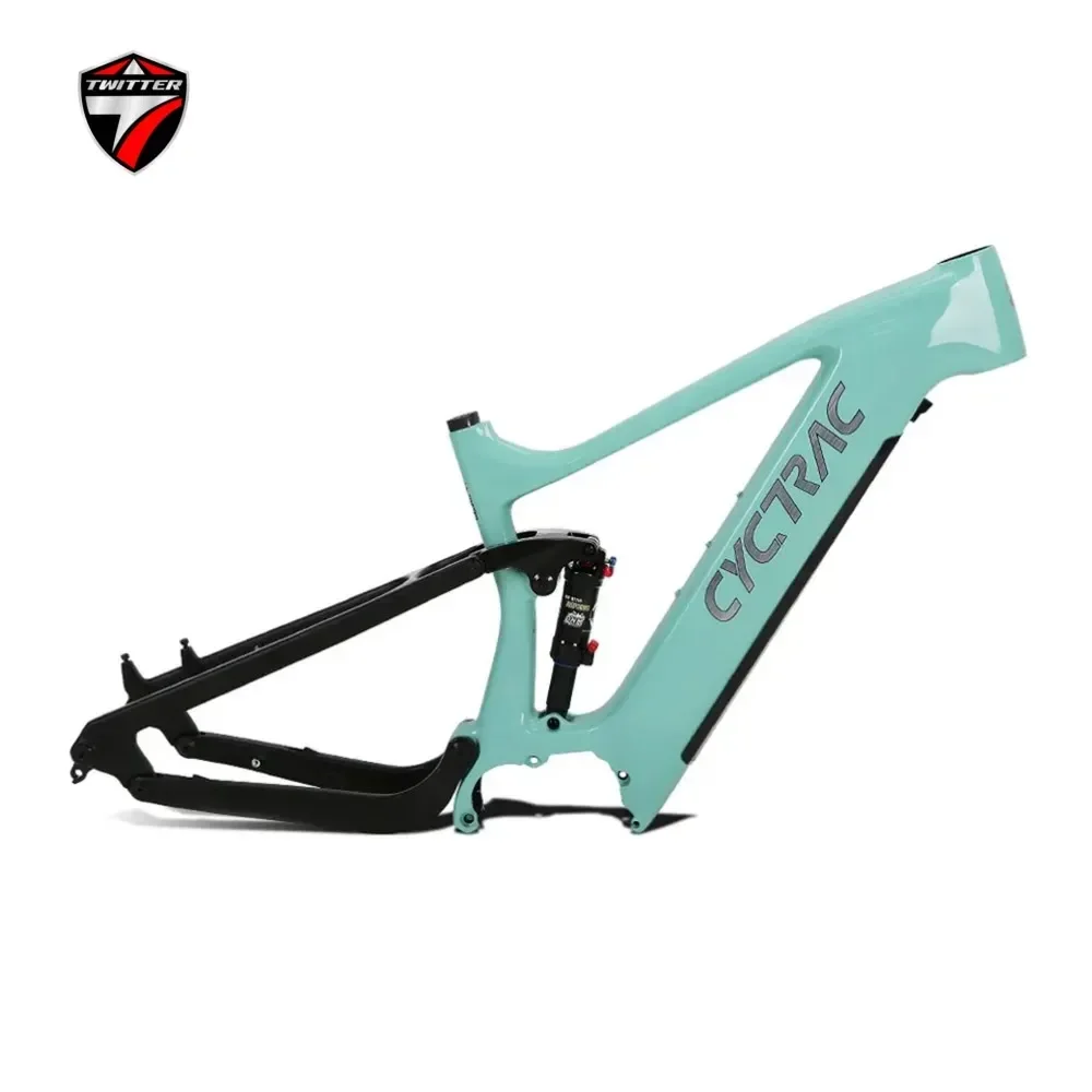 TWITTER EM10 T1000 Углеродное волокно с полной подвеской рама электрического велосипеда