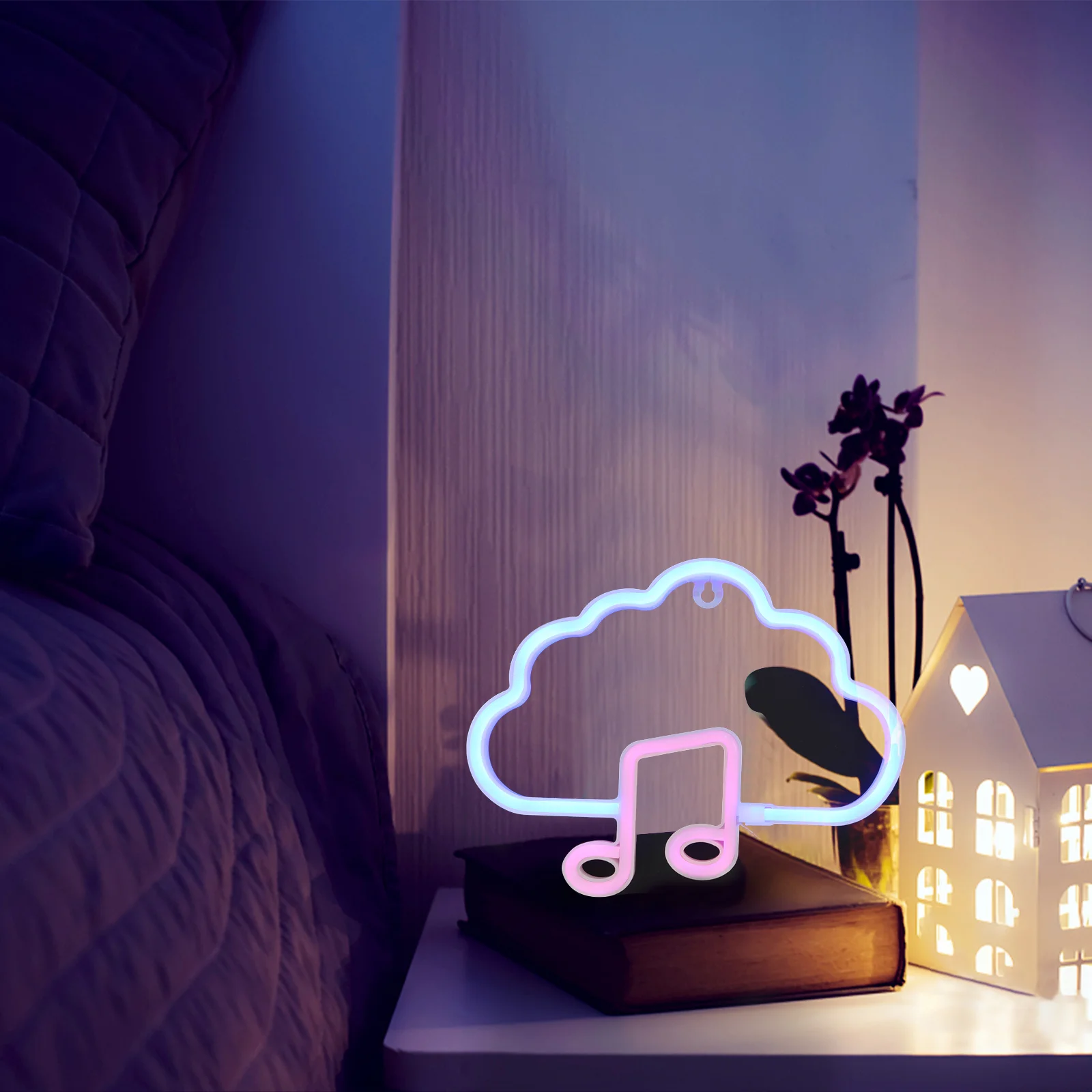

Decorative Cloud Music Note Neon Sign Cloud Neon LED Light for Bedroom