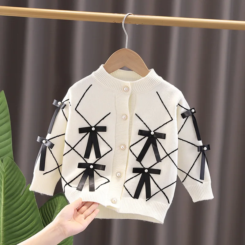 

2022 New Clothes For Girls winter autumn Knitted sweater Kids Clothing kids 1-4year 80-120 baby coat Children baby Cardigan top