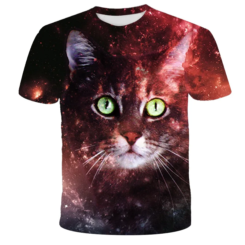 

Boys Lighting Cat T Shirt Kids Animal 3D Print Cartoon Cat T-Shirt For Girls Child Cute T-Shirt Children Tees Baby Tshirts