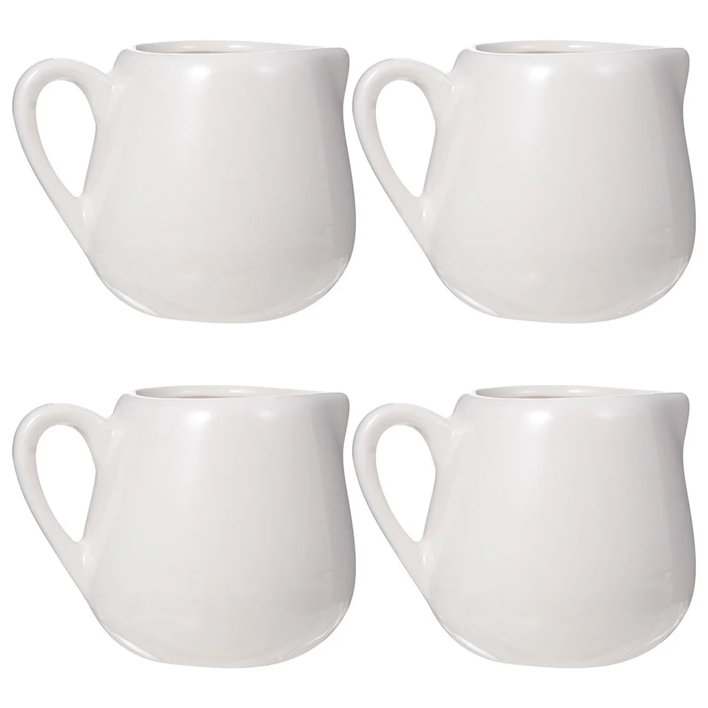 

4 Pcs Coffee Creamer Gravy Bowl Espresso Wdt Gravy Pitcher Small Terrarium Creamer Boat Jug Sauce Spoon