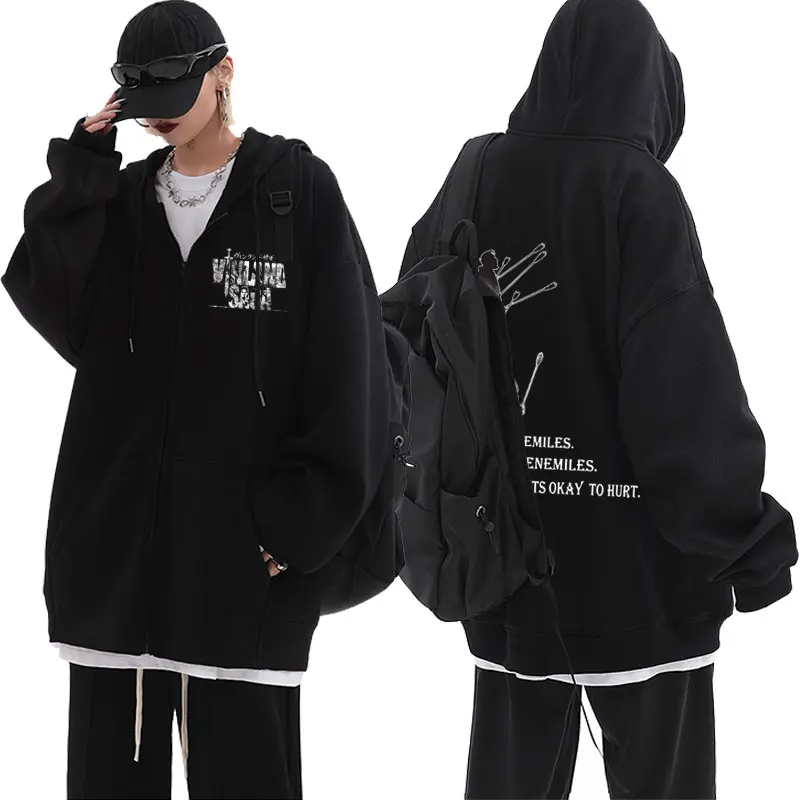 

Anime Vinland Saga Thorfinn Karlsefni Graphic Zipper Hoodie Men Fashion y2k Zip Up Jacket Men's Vintage Oversized Zip Sweatshirt