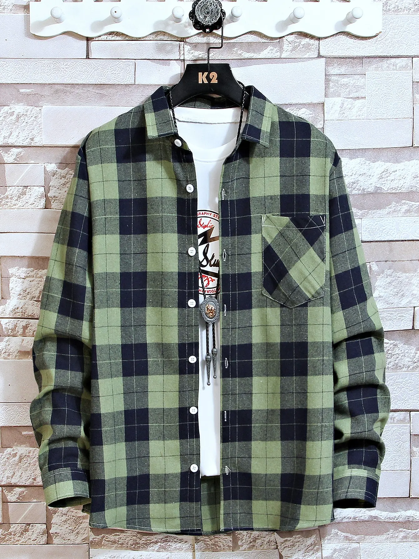 

Мужская Повседневная рубашка с длинным рукавом, весна-осень