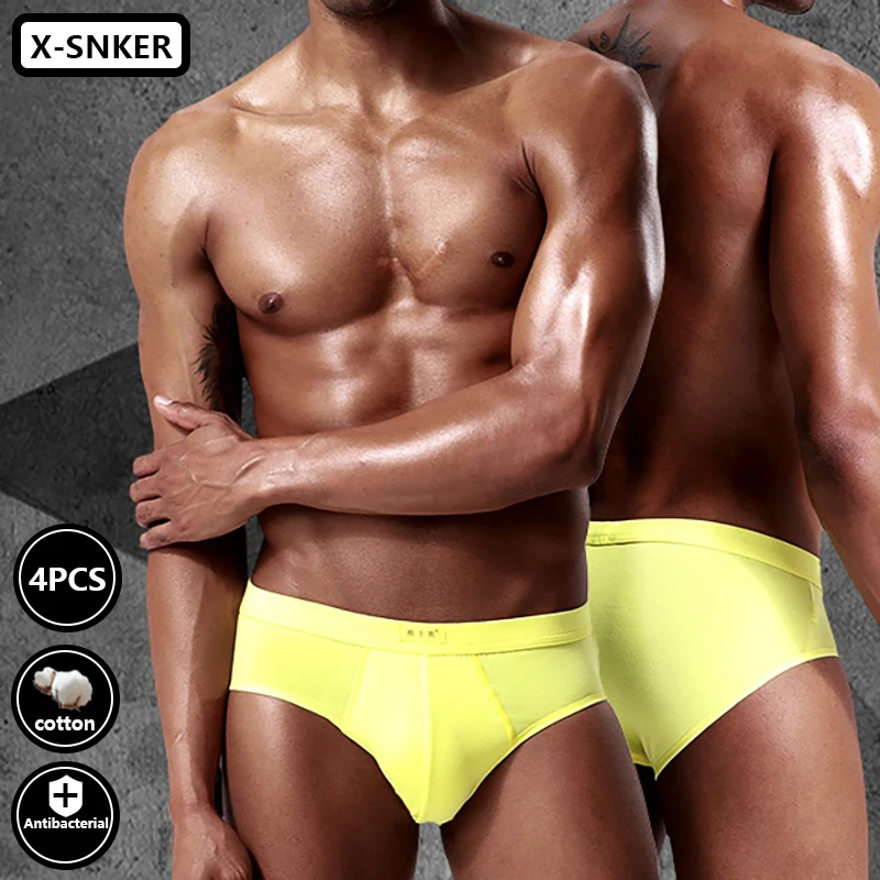 

Men's panties underpants intimate accessories Male Sexy fashion youth men's briefs stretch cotton men U Pouch underwear 4PCS