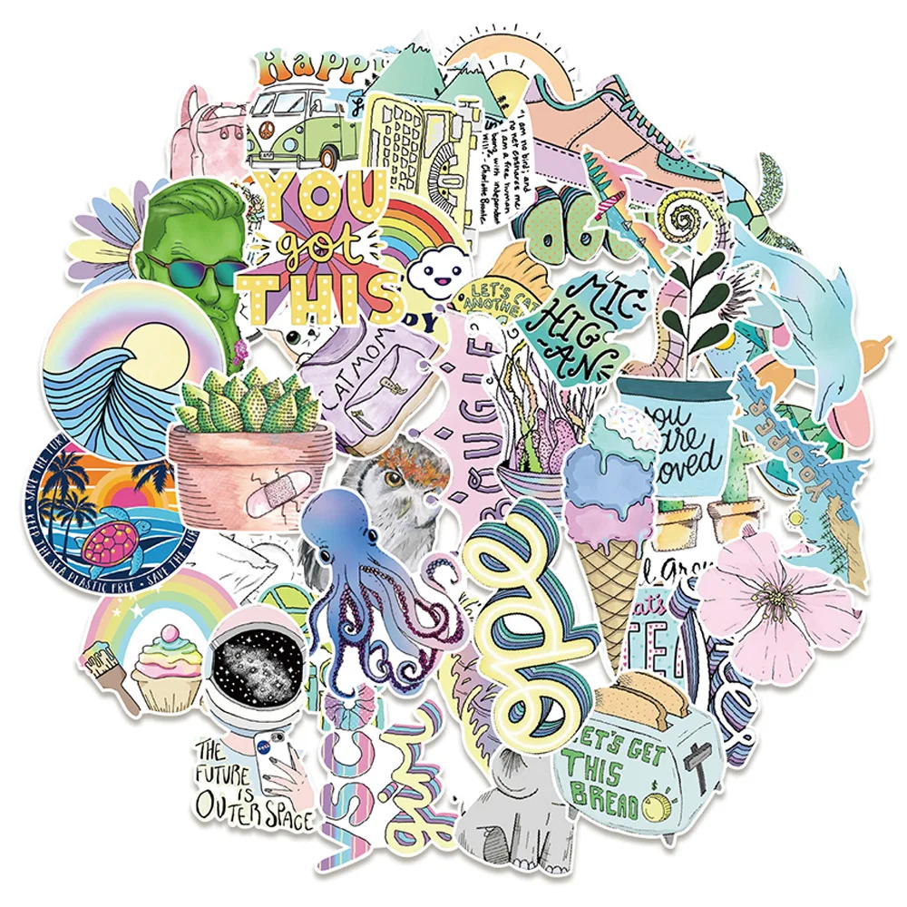 

10/30/50 шт., водонепроницаемые наклейки в виде граффити