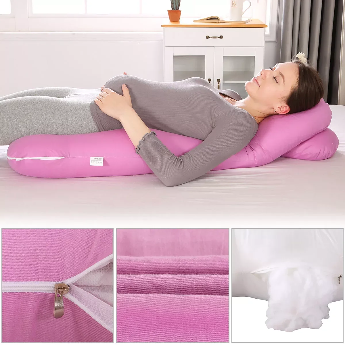 

Support Pillow For Pregnant Women Body Cotton Pillowcase U Shape Maternity Pregnancy Pillows Side Sleepers Bedding