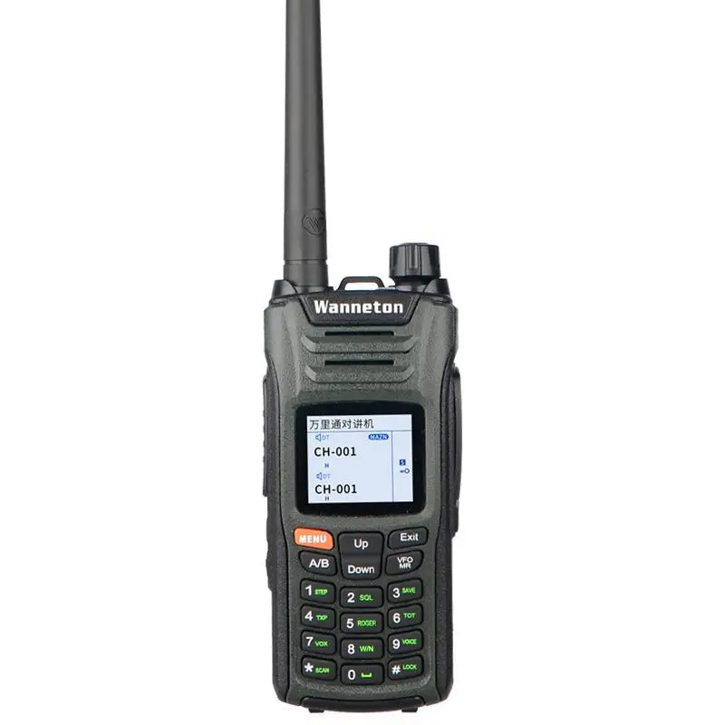 

UV6F HAM FM Transceiver Quick Scan Copy Frequency 5 Bands Receiver Flashlight HD Audio Wireless Communicator